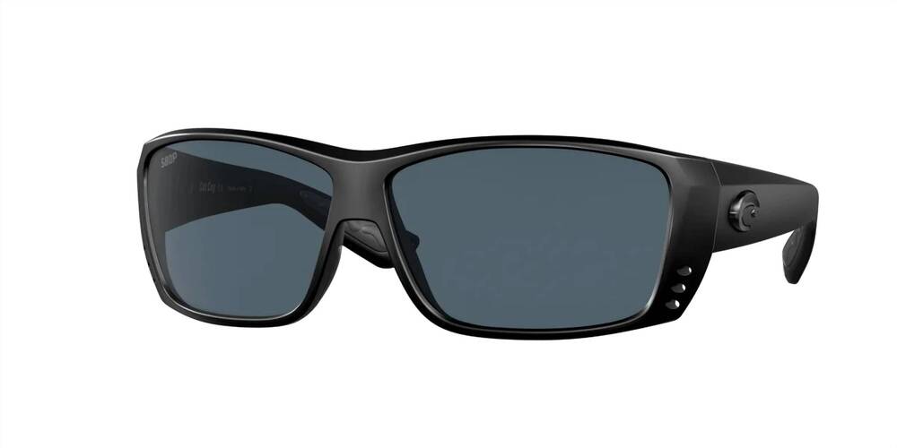 NEW COSTA DEL MAR men's catcay sunglasses in blackout gray/ silver mirror 580p